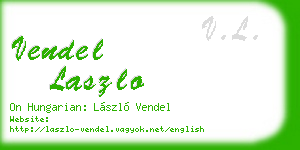 vendel laszlo business card