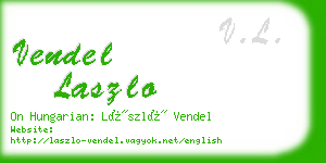 vendel laszlo business card